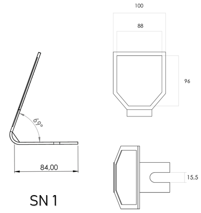 Desenho técnico. CAD. Modelo SN 1.