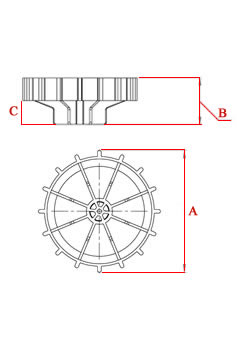 Desenho técnico. CAD. Modelo GFL.
